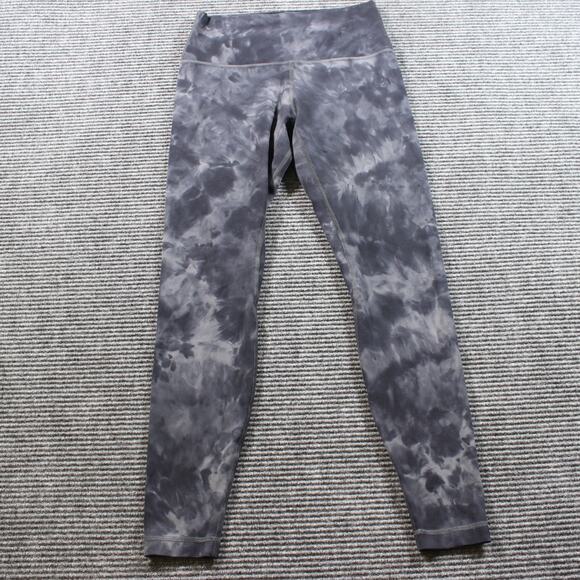 Lululemon Align Leggings Women's 8 28" Inseam Gray Tie Dye High Rise - Picture 1 of 9